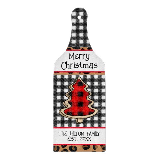 Gepersonaliseerde buffels van gebundelde kerstaven snijplank (Voorkant)