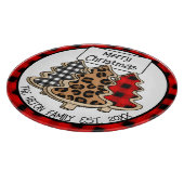 Gepersonaliseerde buffels van gebundelde kerstaven snijplank (Hoek)