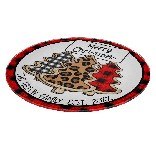 Gepersonaliseerde buffels van gebundelde kerstaven snijplank (Hoek)