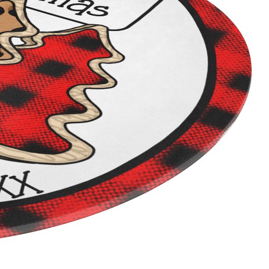 Gepersonaliseerde buffels van gebundelde kerstaven snijplank (Hoek)