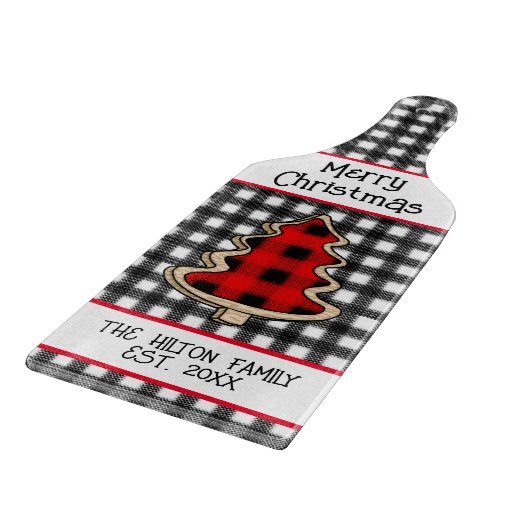 Gepersonaliseerde buffels van gebundelde kerstaven snijplank (Hoek)