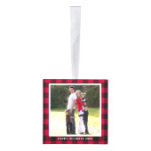 Gepersonaliseerde Buffelspelfamilie met kerstmis Decoratie (Rechts)