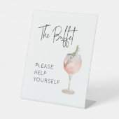 Gepersonaliseerde Buffet Tafel Teken voor Verjaard Reclamebord Met Voetstuk (Voorkant)