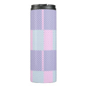 Gepersonaliseerde buldog en grillige bloemen thermosbeker (Achterkant)