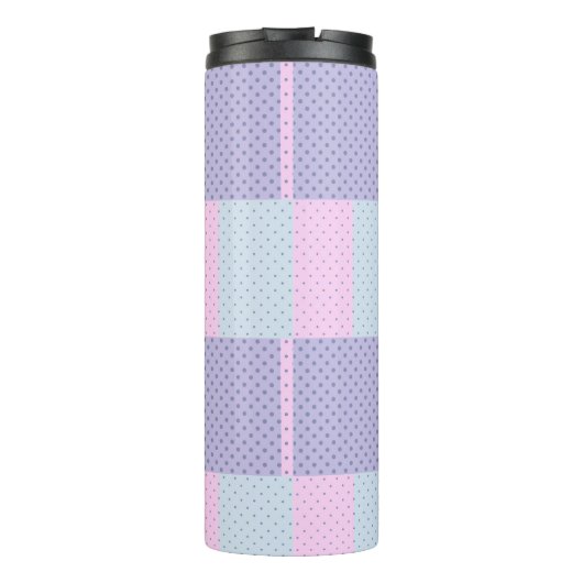 Gepersonaliseerde buldog en grillige bloemen thermosbeker (Achterkant)