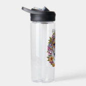 Gepersonaliseerde buldog en grillige bloemen waterfles (Rechts)