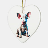 Gepersonaliseerde Bull Terrier Puppy Keramisch Ornament (Links)