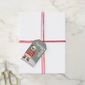 Gepersonaliseerde Bulldog Holiday Gift Label Cadeaulabel (Met Touw)