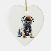 Gepersonaliseerde Bullmastiff Puppy Keramisch Ornament (Rechts)