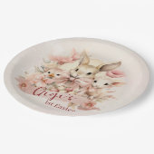 Gepersonaliseerde Bunny, Chick & Lamb Paas Borden Papieren Bordje (Gekanteld)