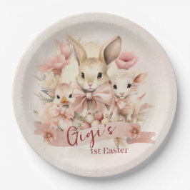 Gepersonaliseerde Bunny, Chick & Lamb Paas Borden Papieren Bordje