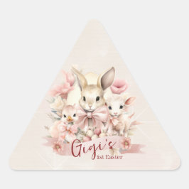 Gepersonaliseerde Bunny, Chick & Lamb Party Sticke Sticker