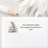Gepersonaliseerde  Bunny Easter Etiket (Insitu)