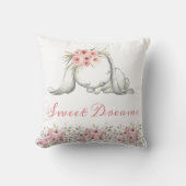 Gepersonaliseerde Bunny Nursery Room Sweet Dreams Kussen (Voorkant)