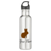 Gepersonaliseerde Bunny Water Bottle Waterfles (Voorkant)