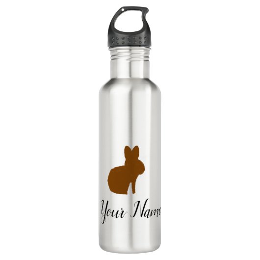 Gepersonaliseerde Bunny Water Bottle Waterfles (Voorkant)