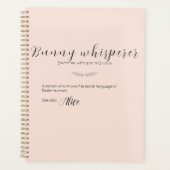 Gepersonaliseerde Bunny Whisperer Planner in Blush (Voorkant)