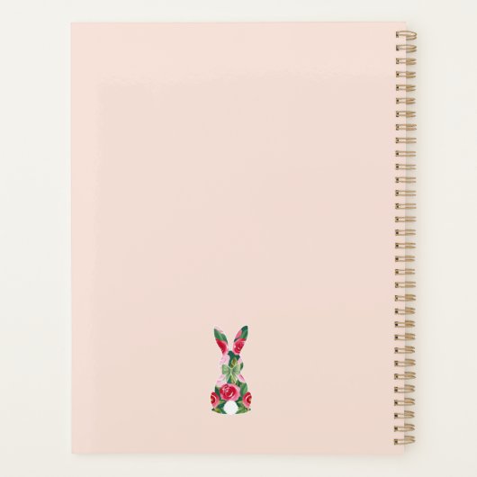 Gepersonaliseerde Bunny Whisperer Planner in Blush (Achterkant)