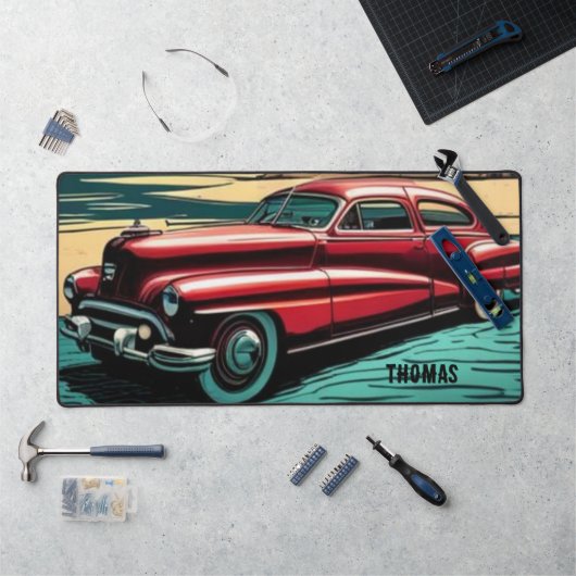 Gepersonaliseerde bureaumat. Classic USA auto Bureaumat (Werkstation)