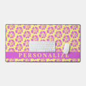 Gepersonaliseerde bureaumat met Hawaïaans bloempat (Keyboard & Muis)