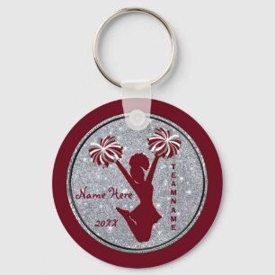 Gepersonaliseerde Burgundy Cheer Gifts voor Kop Pa Sleutelhanger