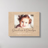 Gepersonaliseerde Burlap Fotodoek Canvas Afdruk (Voorkant)