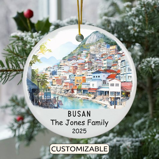 Gepersonaliseerde Busan Ornament, Zuid-Korea Keramisch Ornament