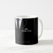 Gepersonaliseerde Business Coffee Mok met Naam Tek (Voorkant rechts)