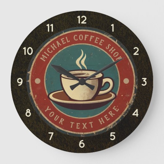 Gepersonaliseerde Business Coffee Shop - Koffiebar Grote Klok (Voorkant)
