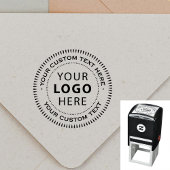 Gepersonaliseerde Business Custom Logo Naam Zelfinktende Stempel