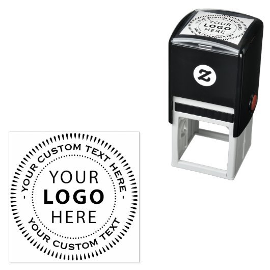Gepersonaliseerde Business Custom Logo Naam Zelfinktende Stempel (In situ)
