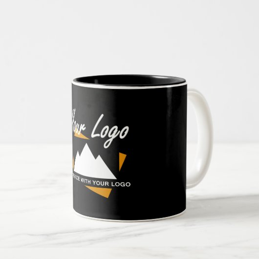 Gepersonaliseerde Business Design Company Professi Tweekleurige Koffiemok (Voorkant rechts)