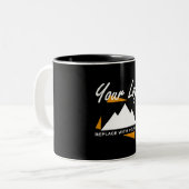 Gepersonaliseerde Business Design Company Professi Tweekleurige Koffiemok (Voorkant links)