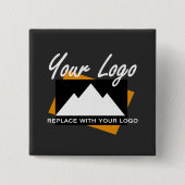 Gepersonaliseerde Business Design Company Professi Vierkante Button 5,1 Cm (Voorkant)