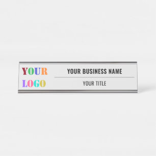 Gepersonaliseerde Business Desk Naam Bord Sjabloon Bureau Naambordje