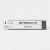 Gepersonaliseerde Business Desk Naam Bord Sjabloon Bureau Naambordje (Voorkant)
