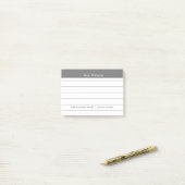 Gepersonaliseerde business lines Grey Stripe Teach Post-it® Notes (Op bureau)