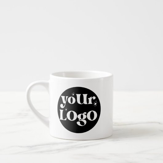 Gepersonaliseerde Business Logo Branded Espresso Kop (Links)