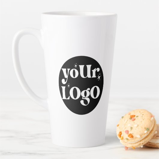 Gepersonaliseerde Business Logo Branded Latte Mok (In situ)