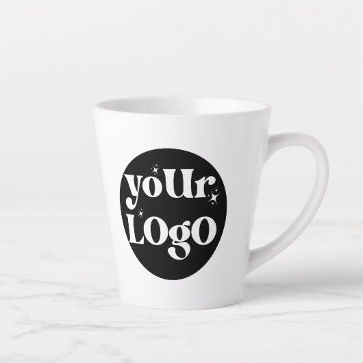 Gepersonaliseerde Business Logo Branded Latte Mok (Rechts)