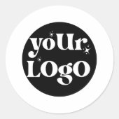 Gepersonaliseerde Business Logo Branded Ronde Sticker (Voorkant)