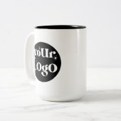 Gepersonaliseerde Business Logo Branded Tweekleurige Koffiemok (Voorkant links)