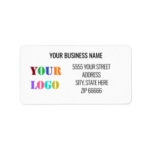 Gepersonaliseerde Business Logo Name Adresetikette Etiket