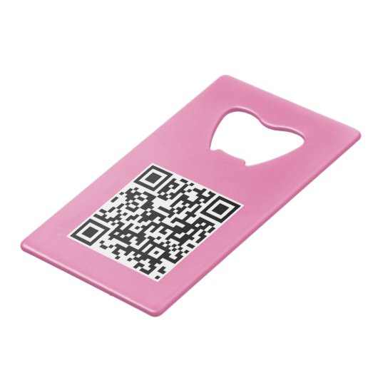 Gepersonaliseerde Business Logo QR Code Sjabloon R Creditkaart Flessenopener (Achterkant Gekanteld)