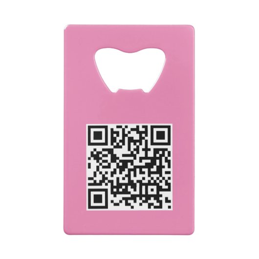 Gepersonaliseerde Business Logo QR Code Sjabloon R Creditkaart Flessenopener (Achterkant)