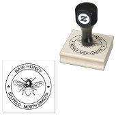 Gepersonaliseerde Business Logo Stamp - Bijen Stam Rubberstempel (Gestempeld)