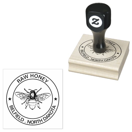 Gepersonaliseerde Business Logo Stamp - Bijen Stam Rubberstempel (Gestempeld)