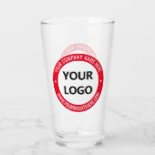 Gepersonaliseerde Business Logo Text Glass Uw kleu Glas (Achterkant)