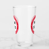 Gepersonaliseerde Business Logo Text Glass Uw kleu Glas (Links)