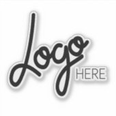 Gepersonaliseerde Business Logo Water Bottle Stick Sticker (Voorkant)